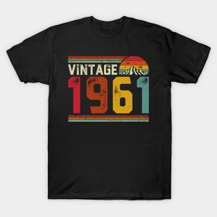 Vintage 1961 Birthday Gift Retro Style T-Shirt